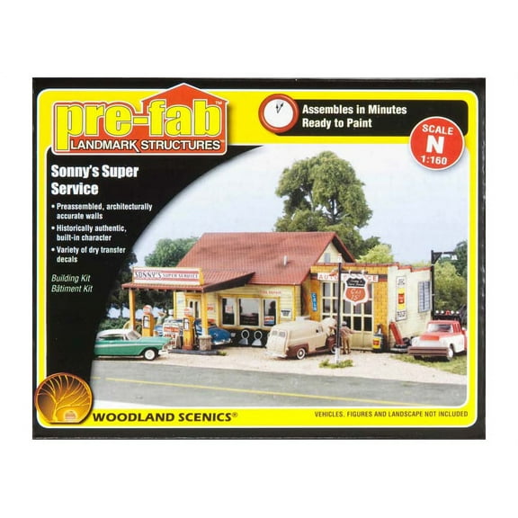 Woodland Scenics N KIT Sonny's Super Service WOOPF5203 N Buildings