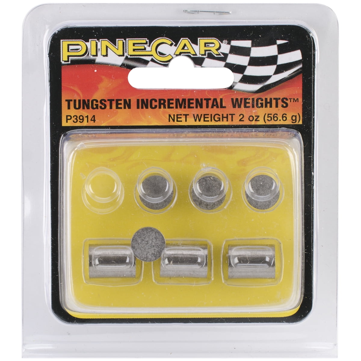 Woodland Scenics Pine Car Derby Weights, 2 oz Tungsten Incremental Weight Cylinder