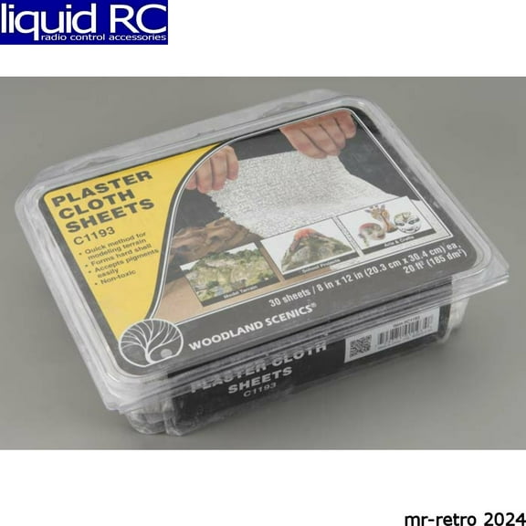 Woodland Scenics C1193 Plaster Cloth Sheets 8 X 12 30