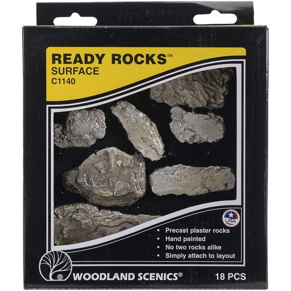 Woodland Scenics Ready Rocks-Surface 18/Pkg