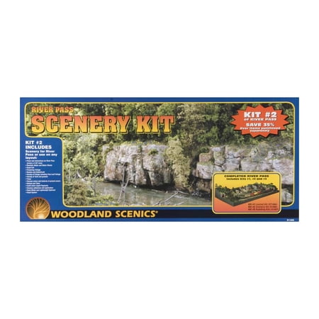Woodland Scenics River Pass Model Building Kit with Detailed Instructions 14 years Multicolor, 2 lb