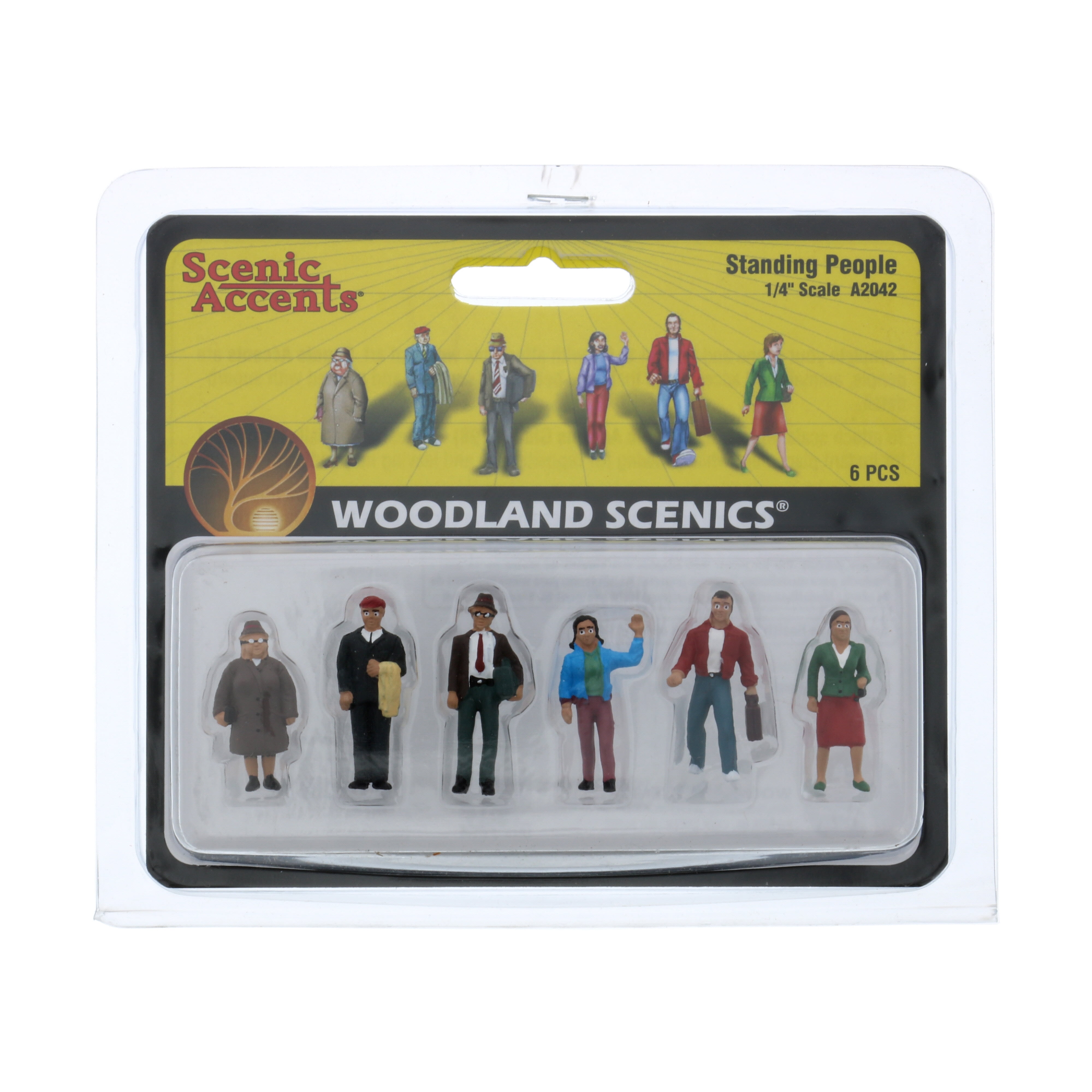 1/4" Scale Standing People Architectural Model Figures