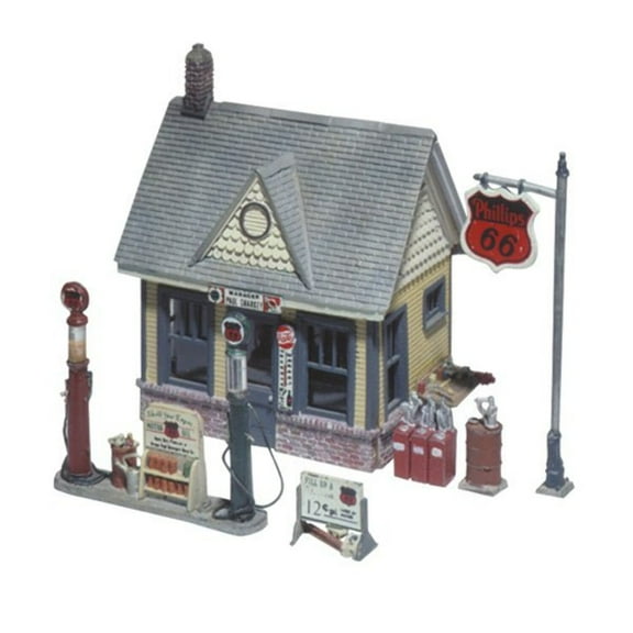 Woodland Scenics Scenic Details HO Scale Gas Station Kit