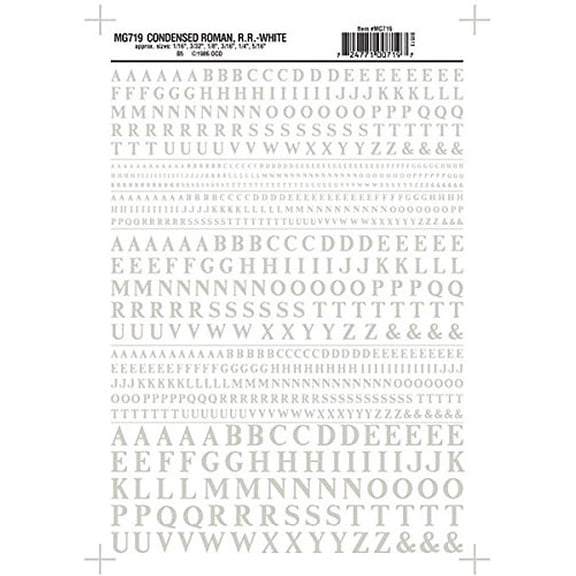 Short Roman Letters, White