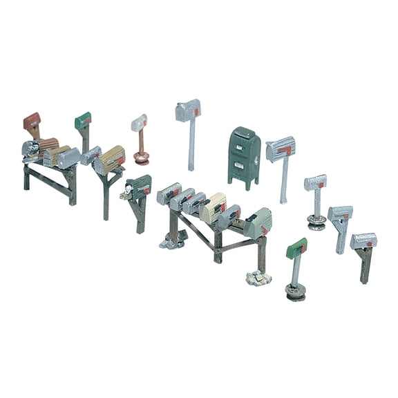 Woodland Scenics WS 206 Ho Scenic Details Assorted Mailboxes