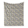 thumbnail image 1 of Woodland Soft Flannel Fleece Throw Blanket, Hedgehog Skunk and the Beaver in the Forest Pines Mushrooms Leaf Baby Theme, Cozy Plush for Indoor and Outdoor Use, 50" x 60", Multicolor, by Ambesonne, 1 of 5