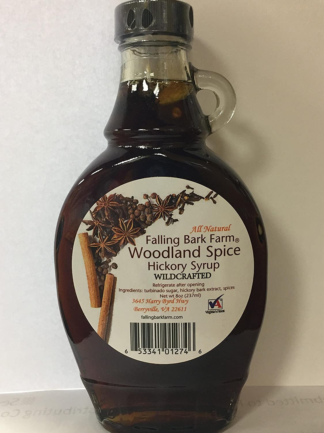 Woodland Spice Hickory Syrup All Natural from the Shag Hickory Tree