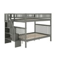 thumbnail image 1 of Woodland Staircase Bunk Bed Full over Full in Grey, 1 of 4