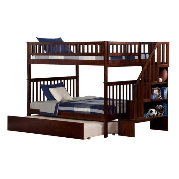 Woodland Staircase Bunk Bed Full over Full in Multiple Colors and Configurations