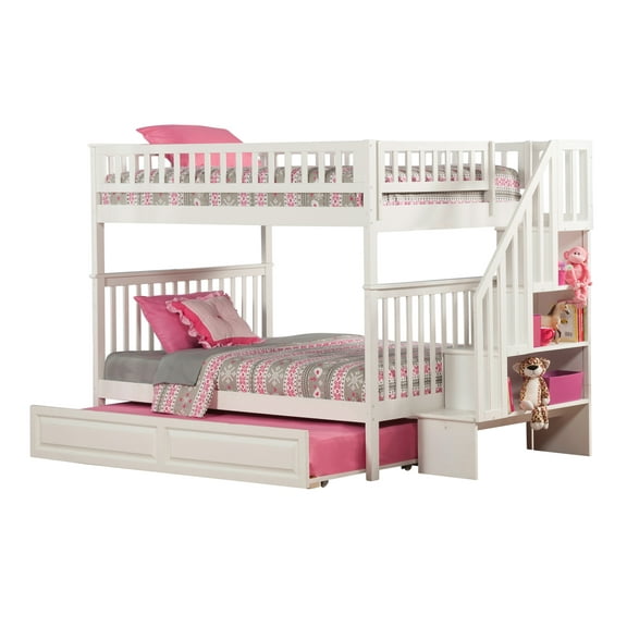 Woodland Staircase Bunk Bed Full over Full in Multiple Colors and Configurations