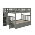 thumbnail image 1 of Woodland Staircase Bunk Bed Full over Full with 2 Urban Bed Drawers in Grey, 1 of 3