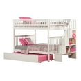 thumbnail image 1 of Woodland Staircase Bunk Bed Full over Full with Full Size Urban Trundle Bed in White, 1 of 4
