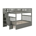 thumbnail image 1 of Woodland Staircase Bunk Bed Full over Full with Twin Size Urban Trundle Bed in Grey, 1 of 3