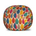 thumbnail image 1 of Woodland Storage Toy Bag Chair, Pattern with Fallen Tree Leaves in Lively Seasonal Colors Ecological Modern Art, Stuffed Animal Organizer Washable Bag, Large Size, Multicolor, by Ambesonne, 1 of 3