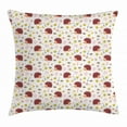 thumbnail image 1 of Woodland Throw Pillow Cushion Cover, Cartoon Animals with Wild Woodland Plants Blossoming Summer Growth Illustration, Decorative Square Accent Pillow Case, 16 X 16 Inches, Multicolor, by Ambesonne, 1 of 2