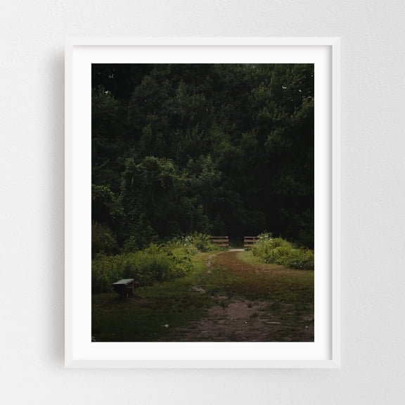 Woodland Trail 01 - Marlborough Massachusetts Photography White Framed Wall Art Print 16 x 20 inches