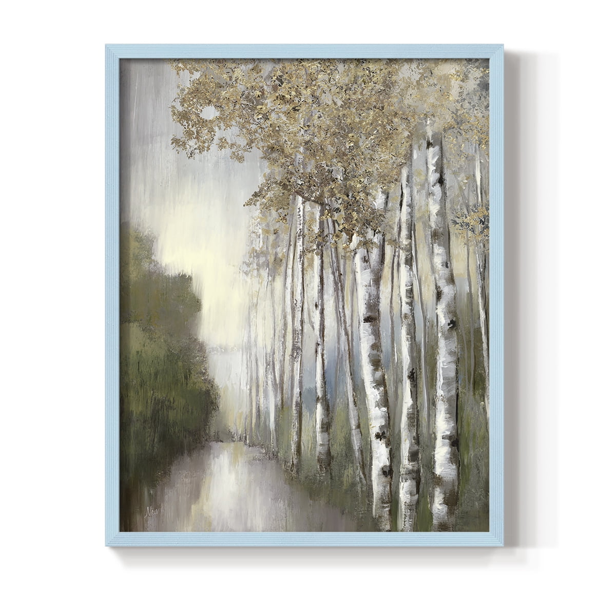 Woodland Walk Neutral Framed Print - Solid Wood in Single Picture Frame Solid Wood 2 Framed Print