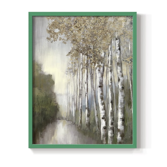Woodland Walk Neutral Framed Print - Solid Wood in Single Picture Frame Solid Wood 2 Framed Print