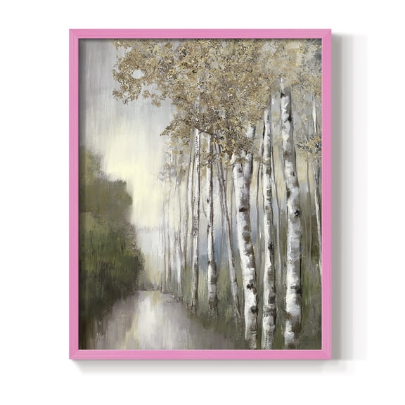 Woodland Walk Neutral Framed Print - Solid Wood in Single Picture Frame Solid Wood 2 Framed Print