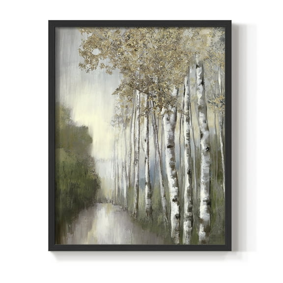 Woodland Walk Neutral Framed Print - Solid Wood in Single Picture Frame Solid Wood 2 Framed Print
