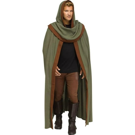 Woodland Warrior Robin Hood Cloak Adult Green Medieval Cape