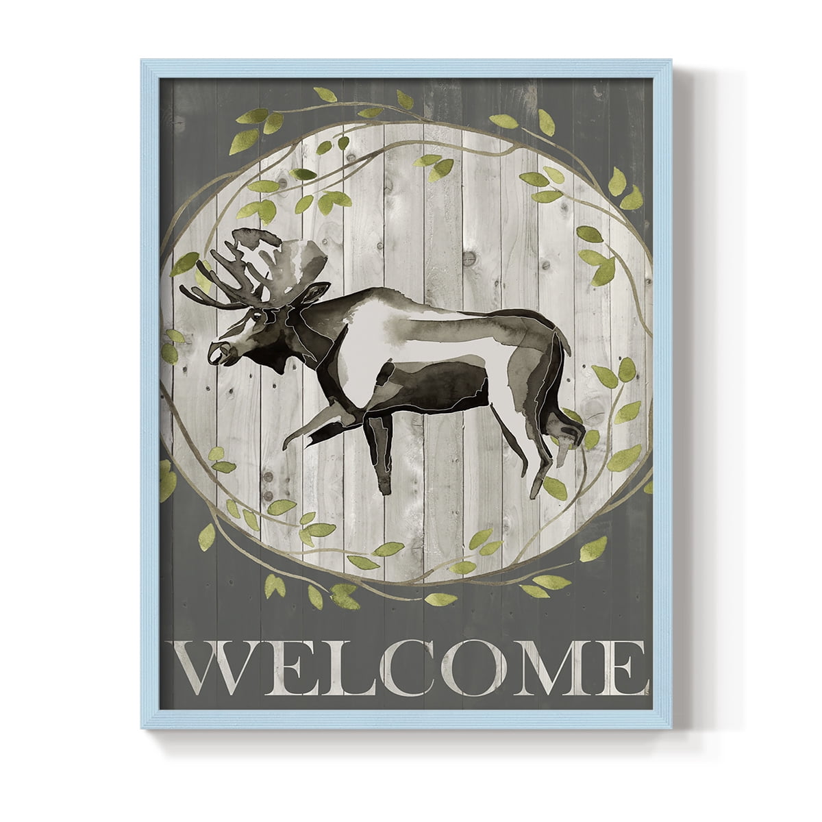 Woodland Welcome IV Framed Print - Solid Wood in Single Picture Frame Solid Wood 2 Framed Print