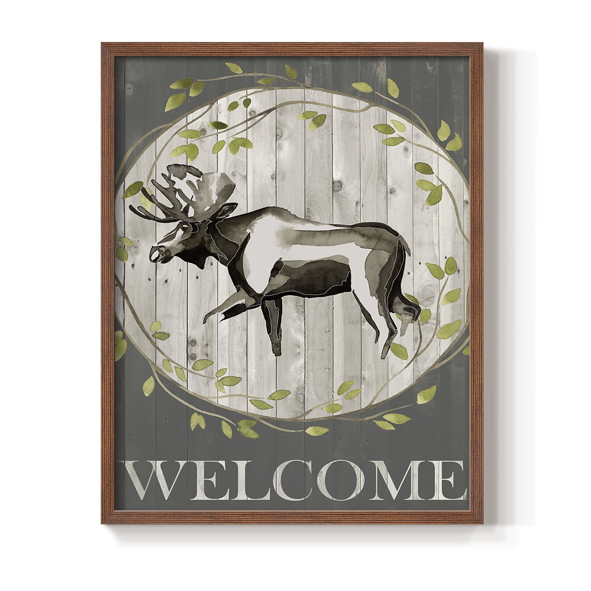 Woodland Welcome IV Framed Print - Solid Wood in Single Picture Frame Solid Wood 2 Framed Print