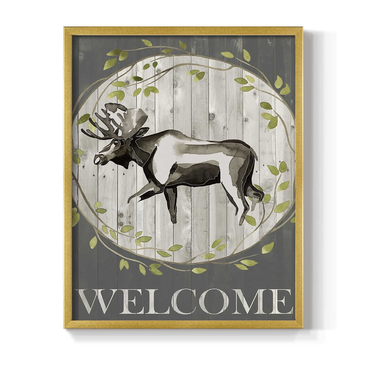 Woodland Welcome IV Framed Print - Solid Wood in Single Picture Frame Solid Wood 2 Framed Print