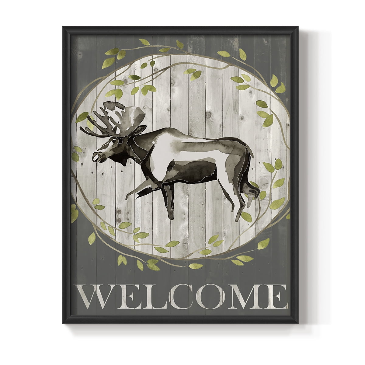 Woodland Welcome IV Framed Print - Solid Wood in Single Picture Frame Solid Wood 2 Framed Print