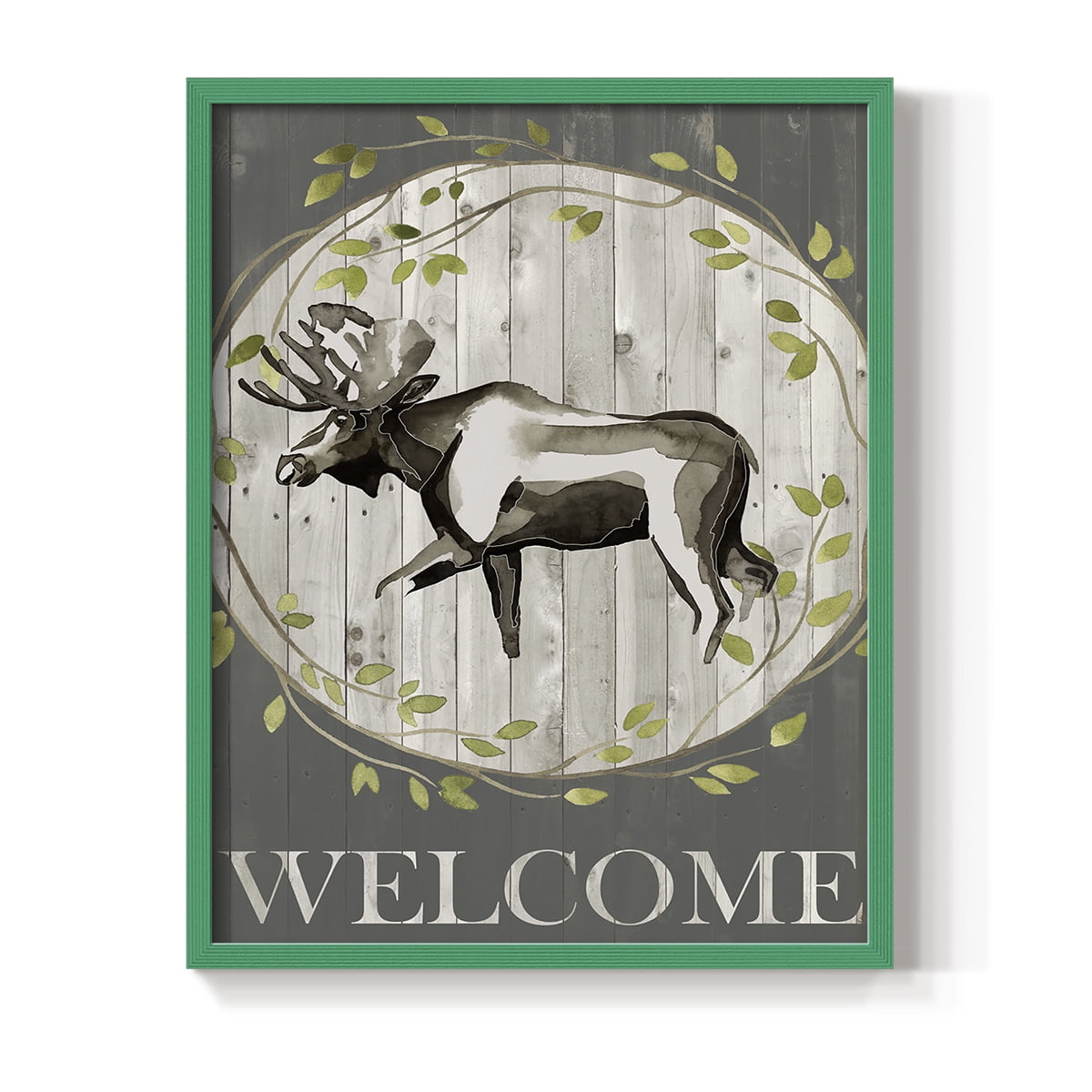 Woodland Welcome IV Framed Print - Solid Wood in Single Picture Frame Solid Wood 2 Framed Print
