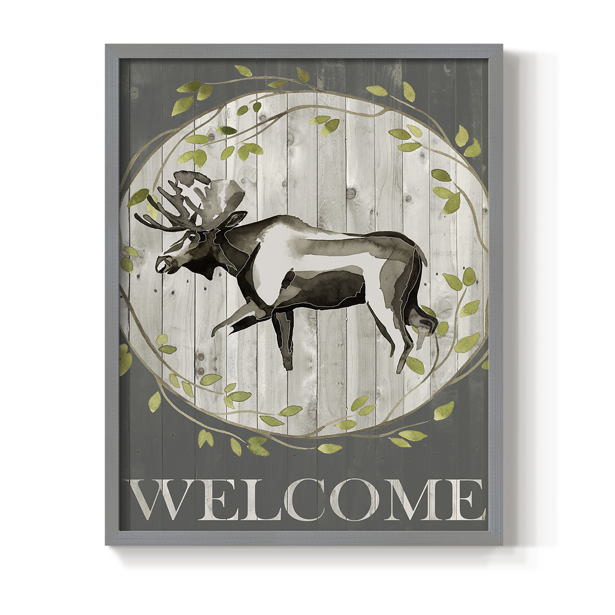 Woodland Welcome IV Framed Print - Solid Wood in Single Picture Frame Solid Wood 2 Framed Print