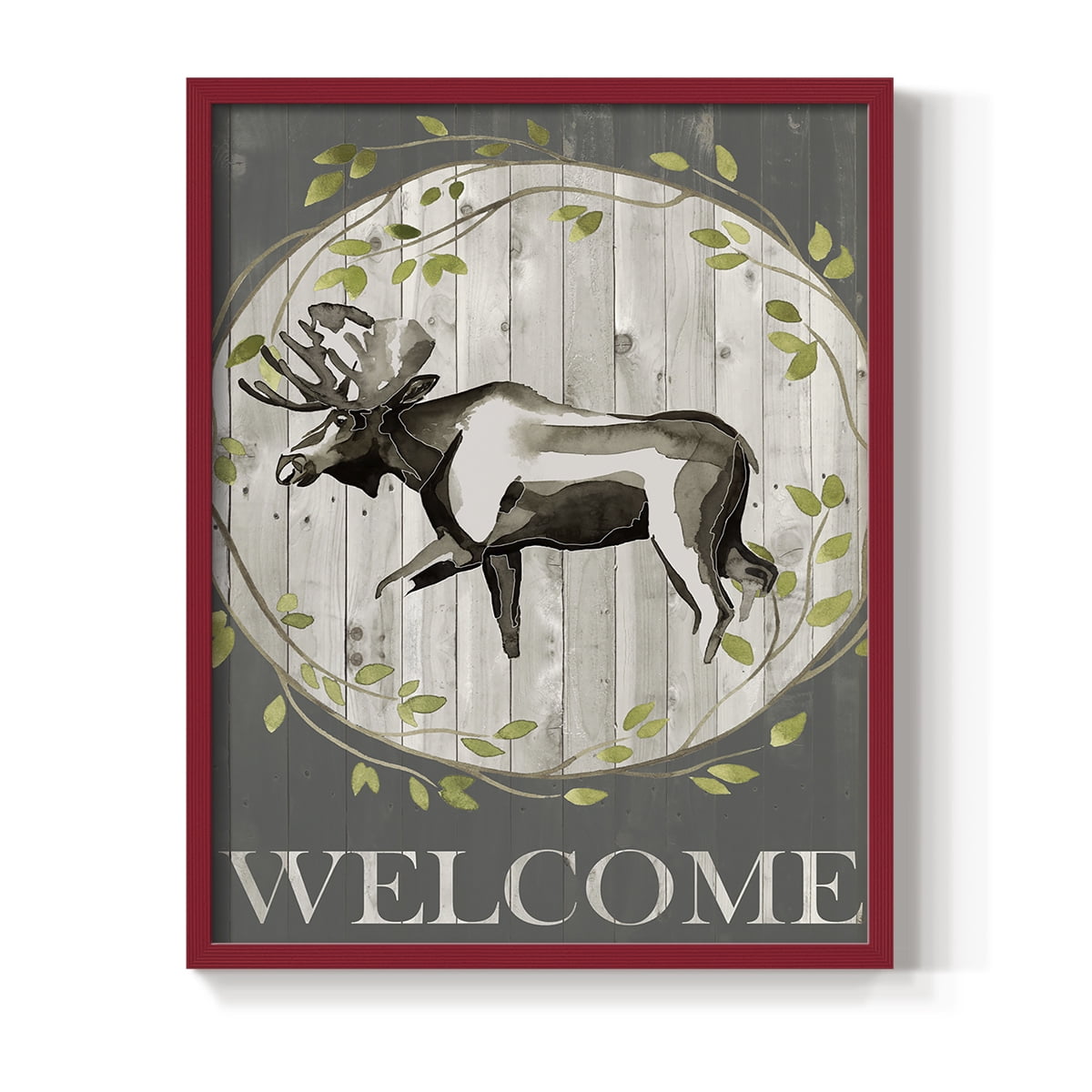 Woodland Welcome IV Framed Print - Solid Wood in Single Picture Frame Solid Wood 2 Framed Print