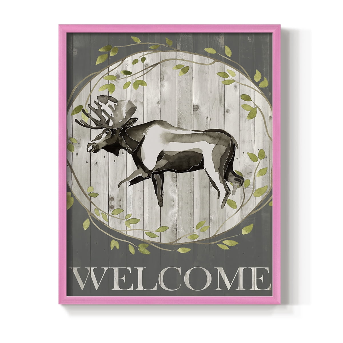 Woodland Welcome IV Framed Print - Solid Wood in Single Picture Frame Solid Wood 2 Framed Print