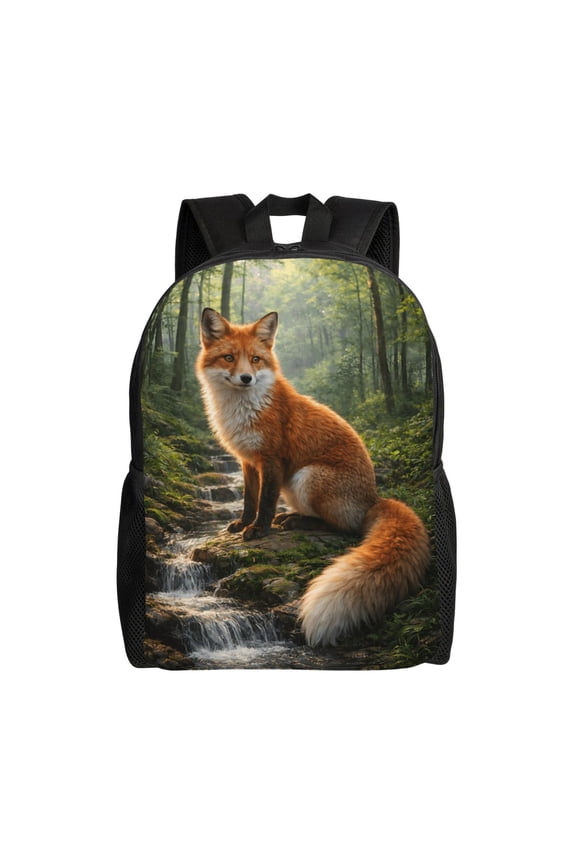 Woodland Wildlife Fox Backpack Large Capacity Laptop Bag for Men and Women