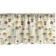 thumbnail image 1 of Ambesonne Woodland Valance Pack of 2, Forest Mushrooms Autumn, 54"X18", Cream and Multicolor, 1 of 2