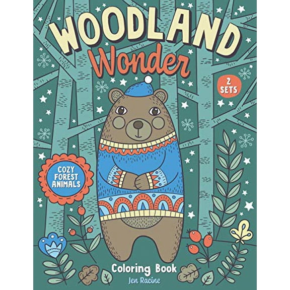 Pre-Owned Woodland Wonder: Cozy Forest Animals Coloring Book Paperback