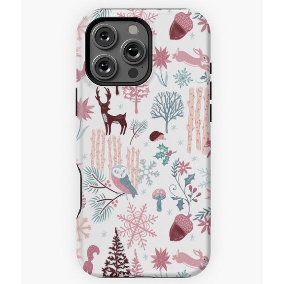 Woodland Wonderland Forest Animals Phone Case for iPhone 16 15 14 13 12 11 Pro Max