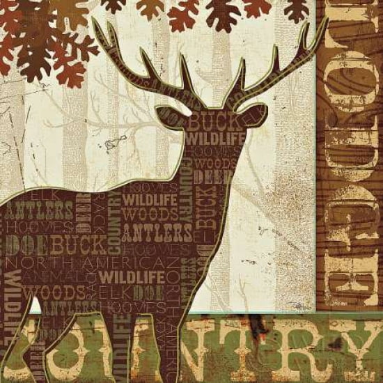 Woodland Words I Canvas Art - Pela Studio (24 x 24)