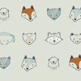 thumbnail image 1 of Woodland animal fabric - Furries Forester - AGF Little Forester Sold by the Quarter Yard, 1 of 3