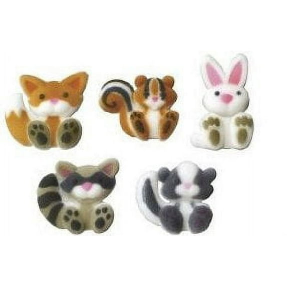 Woodlands Edible Sugar Cupcake & Cake Decoration Topper-Pack of 16