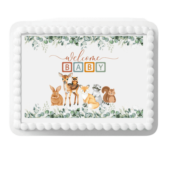 Woodlands Extra Large Edible Photo Image Cake Topper