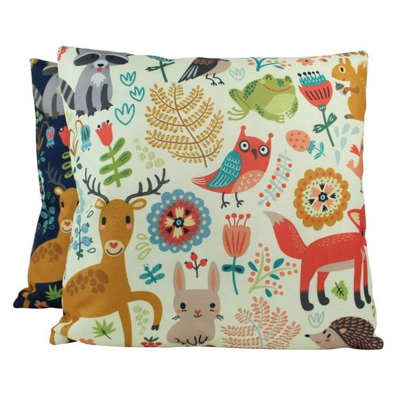 Woodlands | Pillow Cover | Throw Pillow | Home Decor | Pillow | Art Pillow | Animals | Cute Animals | Fun Pillow Design | Kids Accent Pillow