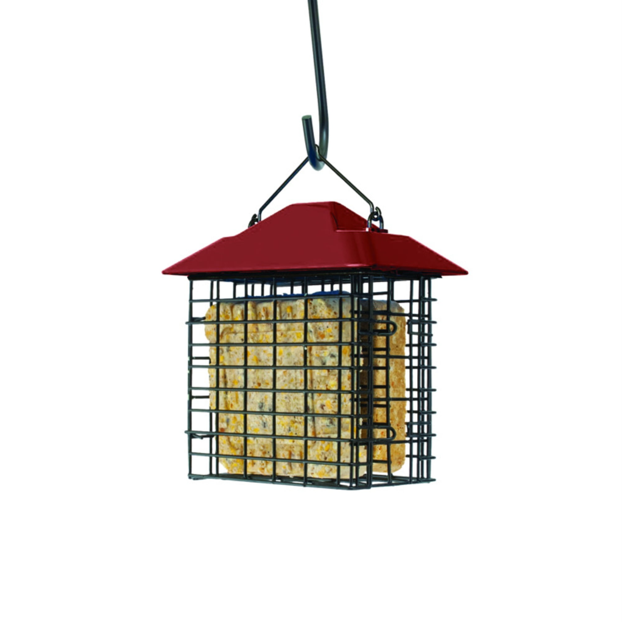 Red Roof Metal and Plastic Double Suet Cage Feeder