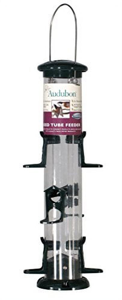 Woodlink Audubon Distelsamen-Futterspender Mit 4 Anschlüssen, Gebürstetes Kupfer, 1 Liter Fassungsvermögen