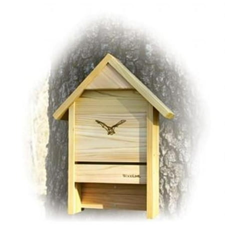 Woodlink Bat Chalet, Unfinished Wooden Bat House, Holds 25 Bats, Ventilated Roosting Shelter