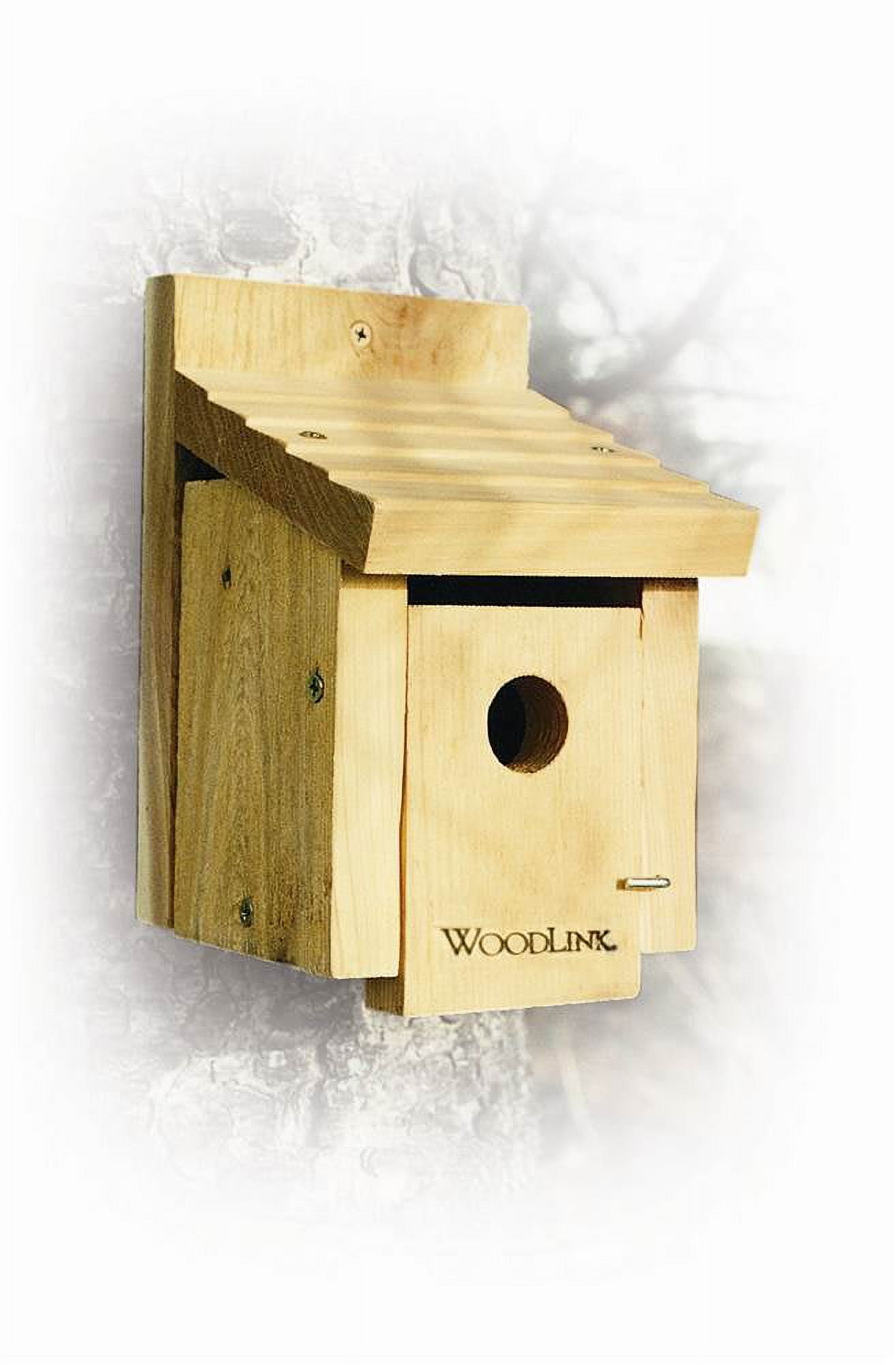 Natural Cedar Wren Birdhouse with Sloping Roof