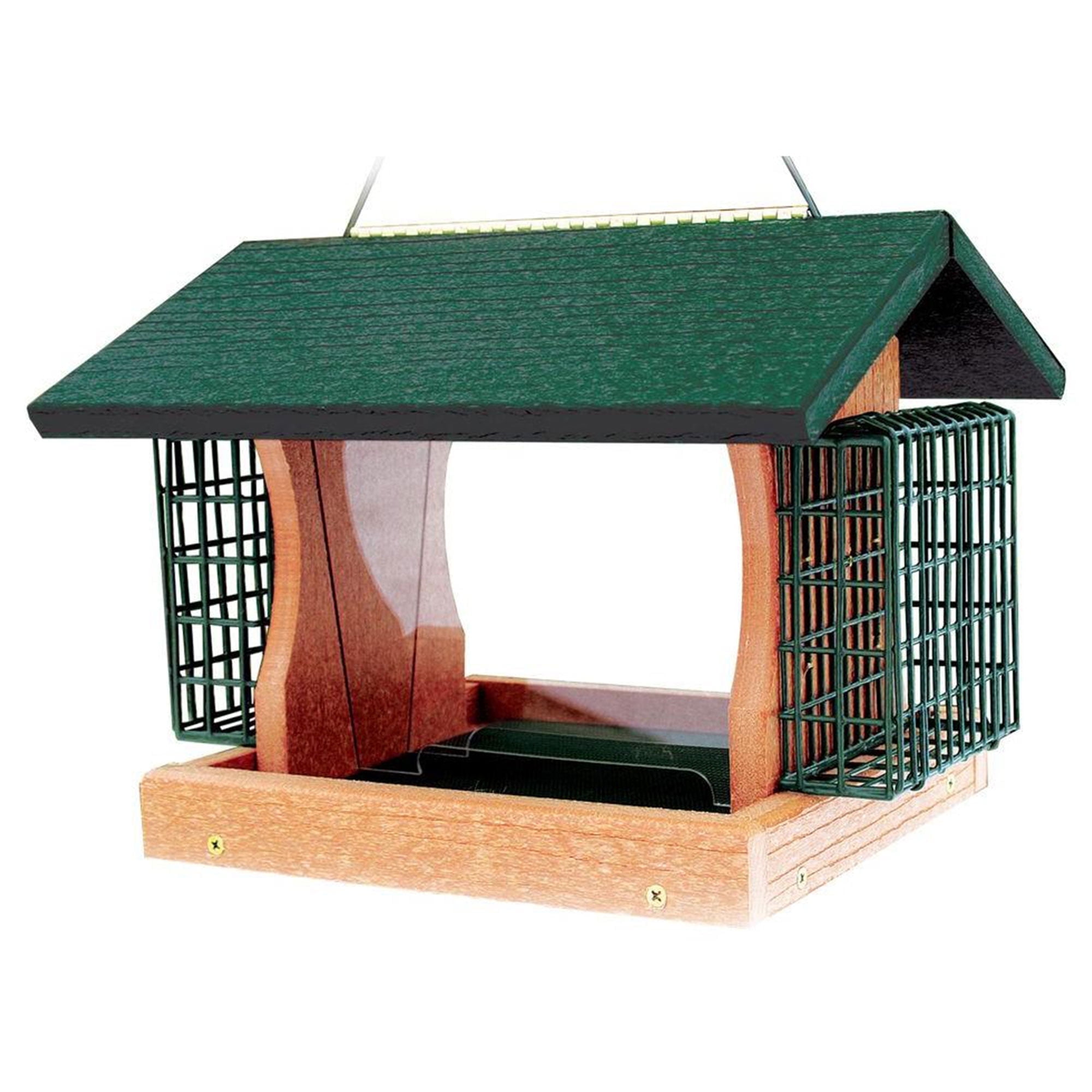 Woodlink Going Green 5.5 Lb Seed & Suet Woodpecker Bird Feeder with 2 Cages, Hanging Feeder