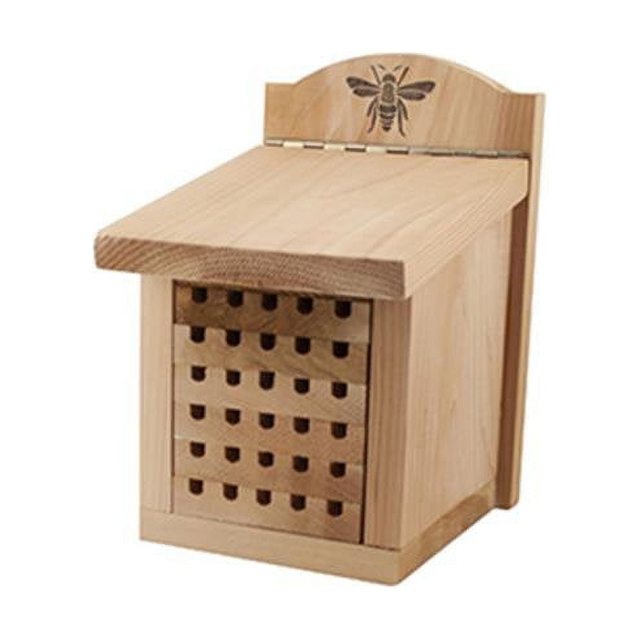 Small Natural Cedar Mason Bee House with Removable Trays