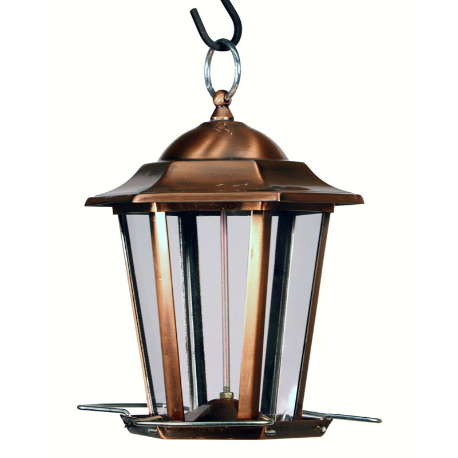 Copper Hanging Metal Carriage Lantern Bird Feeder
