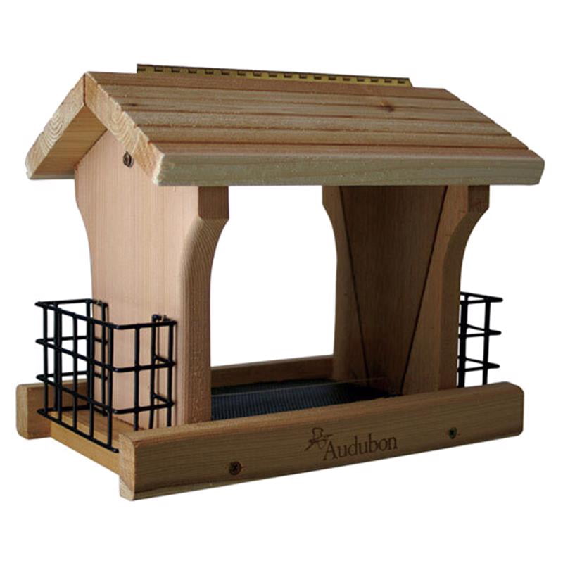 Large Cedar Wood Ranch Style Hanging Bird Feeder